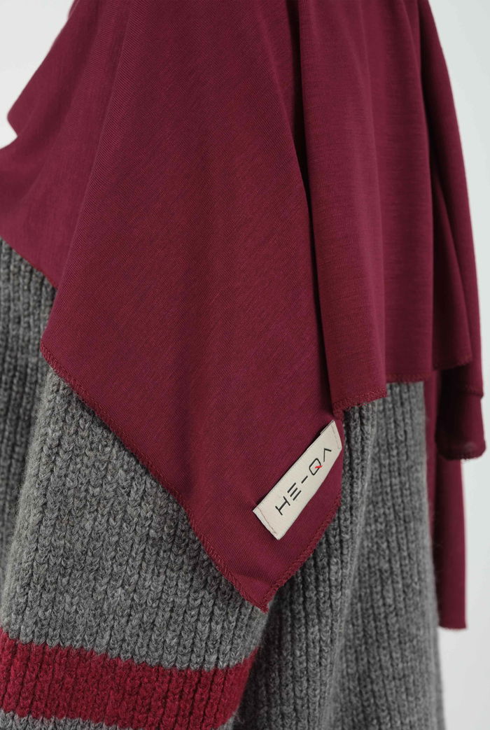 Combed Cotton Shawl Burgundy