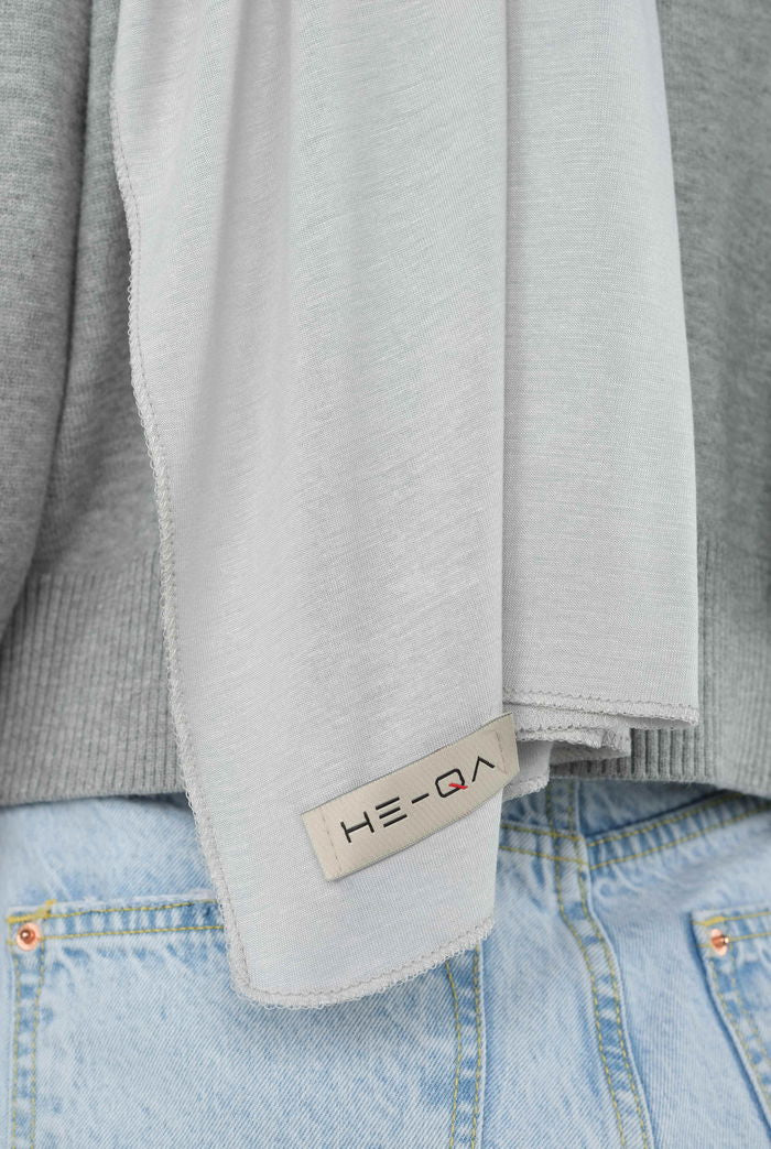 Combed Cotton Shawl Light Gray