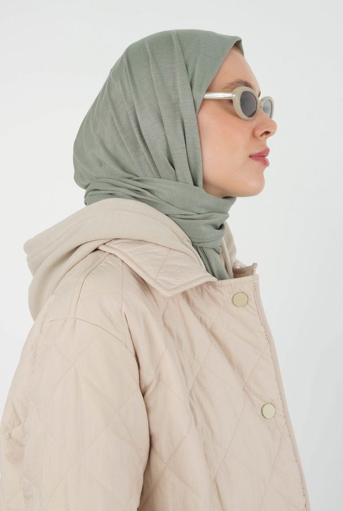 Combed Cotton Shawl Nile Green