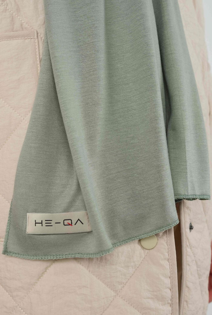 Combed Cotton Shawl Nile Green