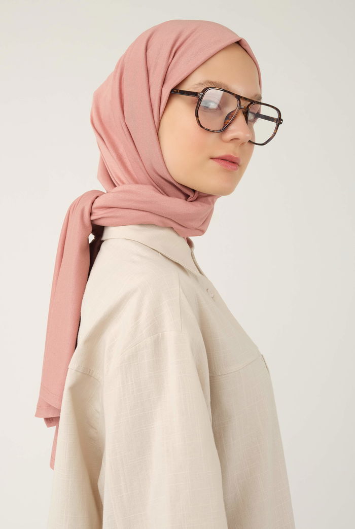 Combed Cotton Shawl Soft Pink