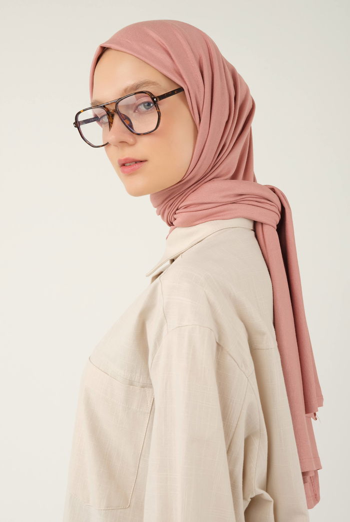 Combed Cotton Shawl Soft Pink