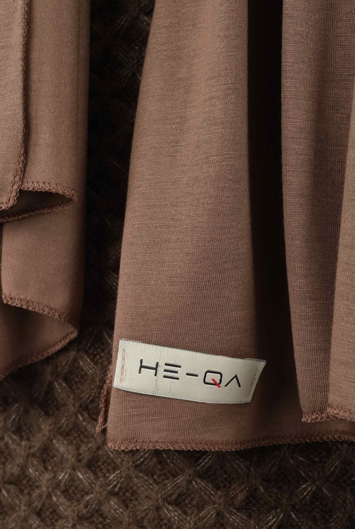 Combed Cotton Shawl Dark Hazelnut