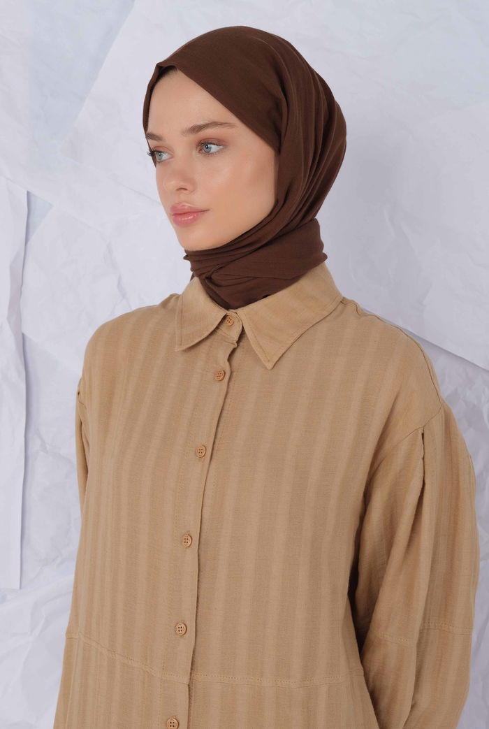 Cotton Shawl Dark Brown