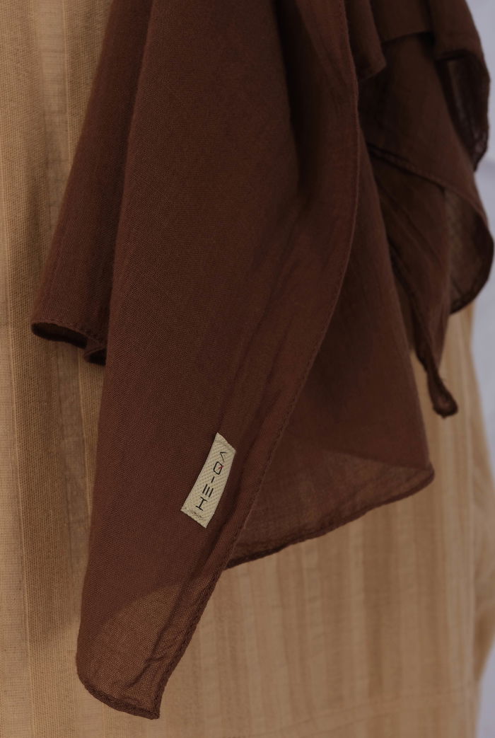 Cotton Shawl Dark Brown