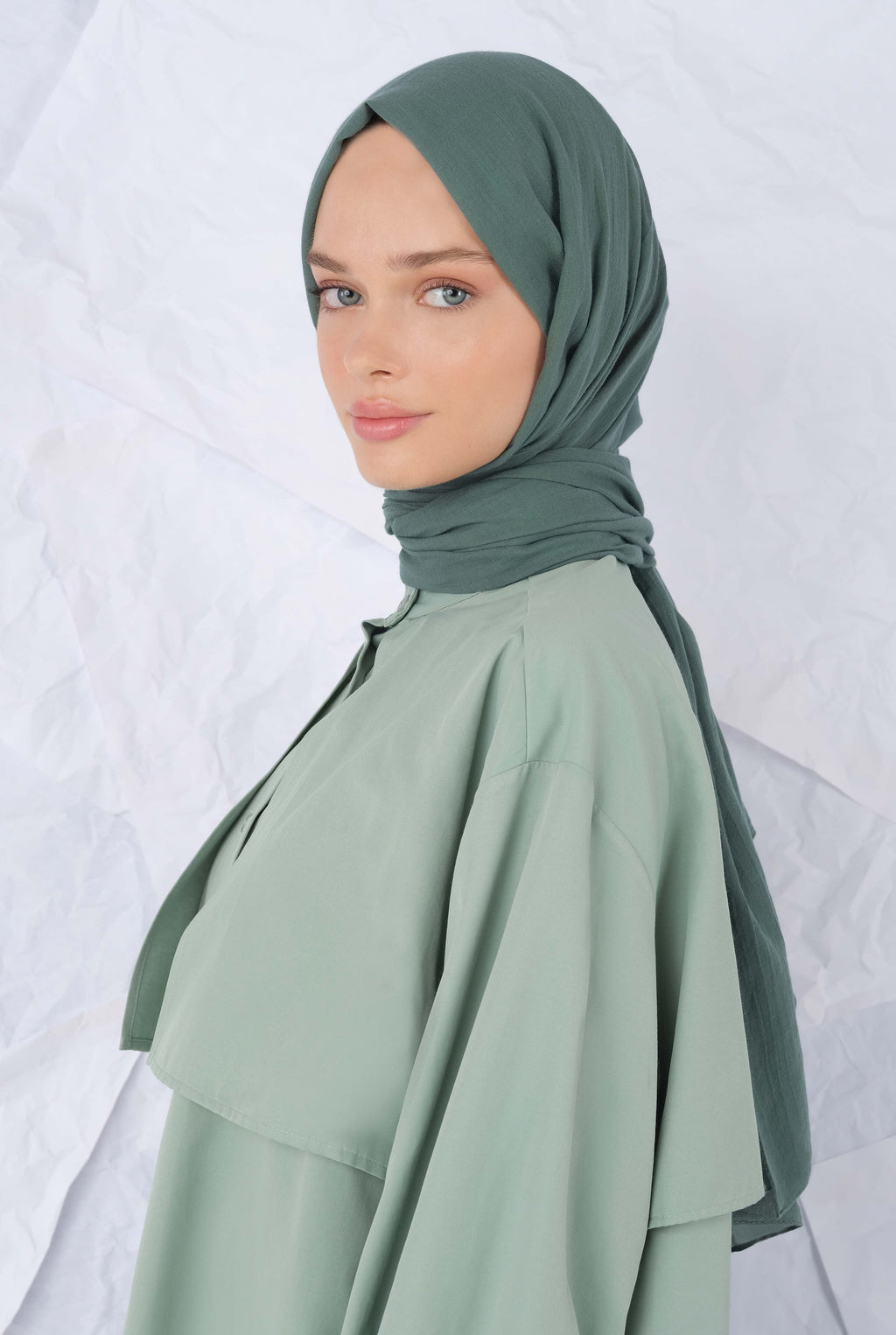 Cotton Shawl Dark Green