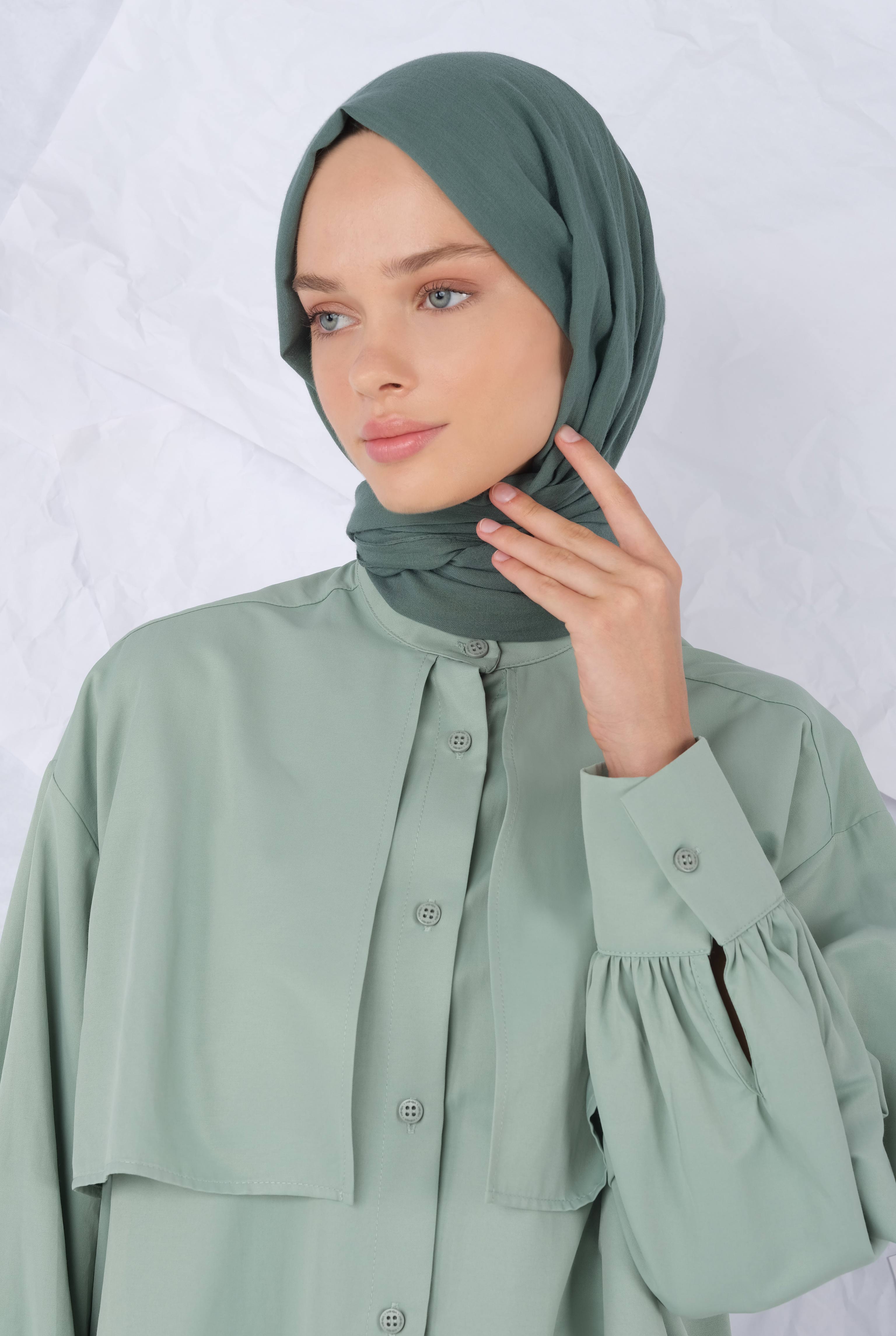 Cotton Shawl Dark Green