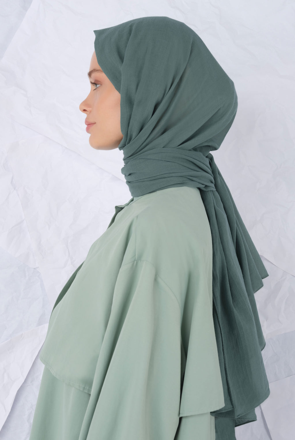 Cotton Shawl Dark Green