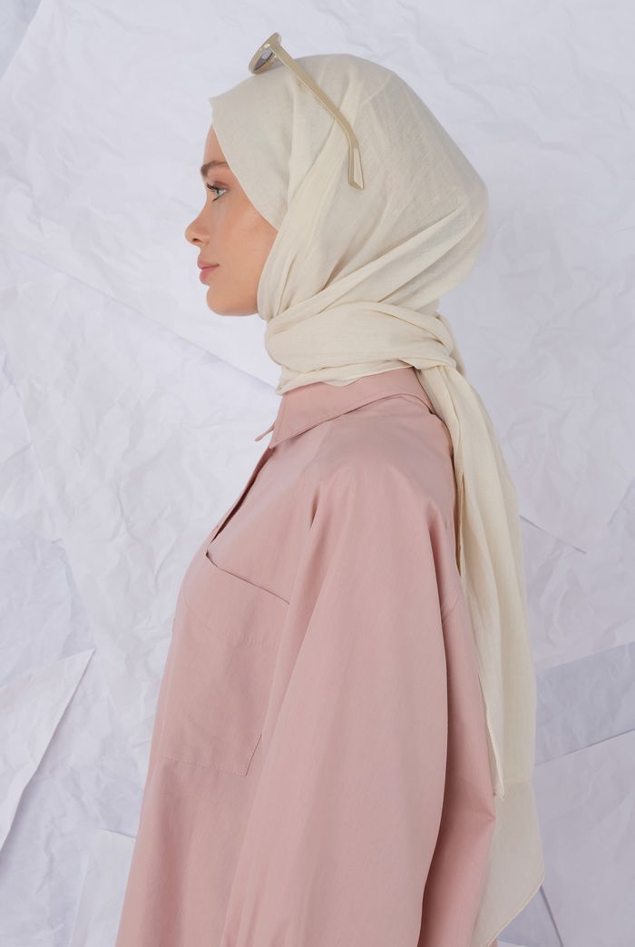Cotton Shawl Ivory