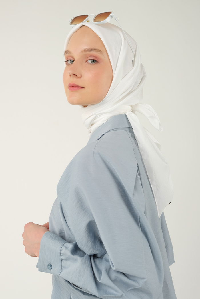 Soft Wrinkle Scarf Off White