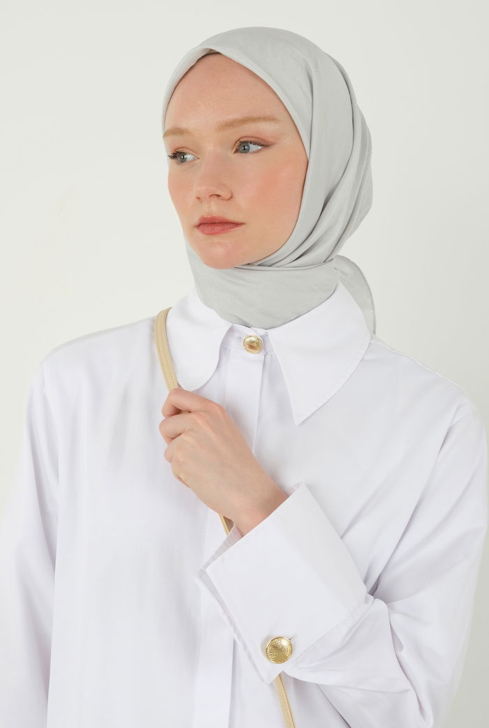 Soft Wrinkle Scarf Steam Gray